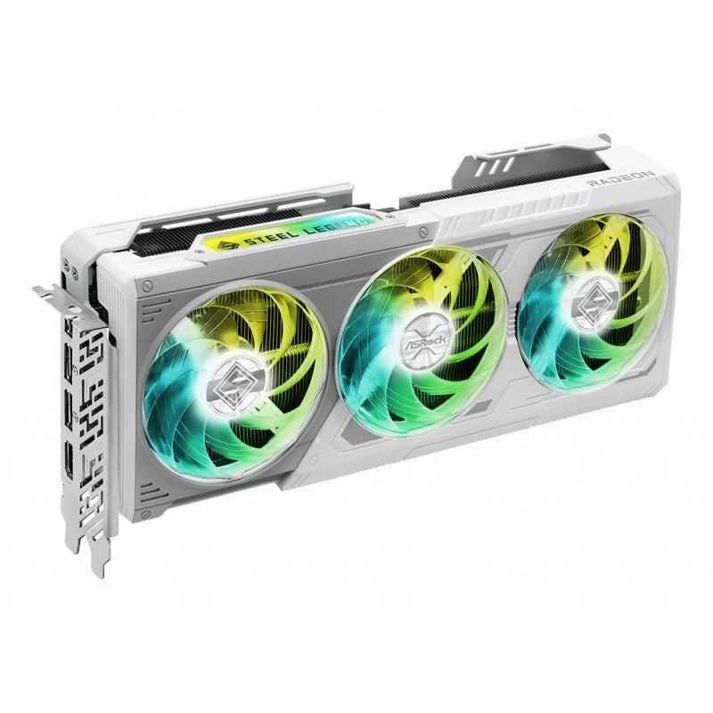AMD ASRock Radeon RX 9070 XT 16GB Steel Legend Bianco
